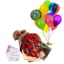 send birthday flowers with balloon to dhaka