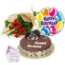 send birthday flower, balloon with cake to dhaka