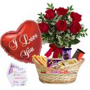 send birthday flowers, balloon with chocolates to dhaka