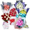 send colorful roses arrangements to dhaka, bangladesh