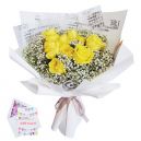 send yellow roses arrangement to dhaka, bangladesh