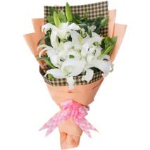 Send 6 White Perfume lilies to Dhaka in Bangladesh