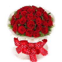 Send Love you 24 Red Roses to Dhaka in Bangladesh
