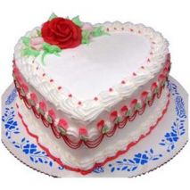 Send 4.4 pounds Vanilla Heart Cake by Yummy Yummy to Dhaka in Bangladesh