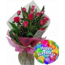 Send to Rose Bouquet with Mylar to Dhaka