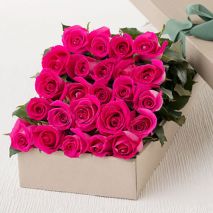 24 Red Roses in Box to Dhaka