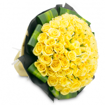 Send 50 Yellow Roses in Bouquet to Dhaka