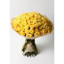 Send 100 Yellow Roses in Bouquet Dhaka