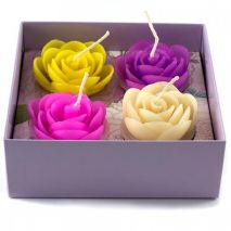send multi color flower candle to dhaka