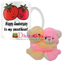 send anniversary gift mug with joint bear to bangladesh