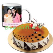 decorated cake with mothers day decorated mug to dhaka
