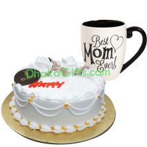 send mr.baker's vanilla cake with decorated mug to dhaka