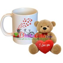 send decorated mug with small teddy bear to dhaka