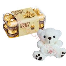 Small teddy bear With Ferrero Rocher Chocolate