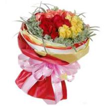 Send 24 Mixed Color Roses Bouquet to Dhaka in Bangladesh