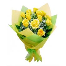 Send 12 Yellow Roses Bouquet to Dhaka in Bangladesh