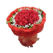Send 24 Red Roses Bouquet with Greency to Dhaka in Bangladesh