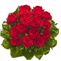 Send One Dozen Red Rose Bouquet with Greency to Dhaka in Bangladesh