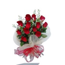 Send 12 Red Roses in a Bouquet  to Dhaka in Bangladesh