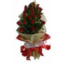 Send 24 Red Roses in a Dashing Bouquet to Dhaka in Bangladesh