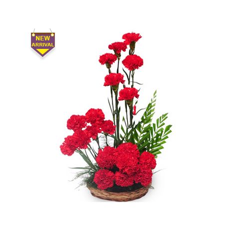 Send Basket Of Red Carnations to Dhaka in Bangladesh