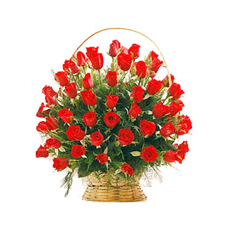 Send Basket of 50 Red Roses to Dhaka in Bangladesh