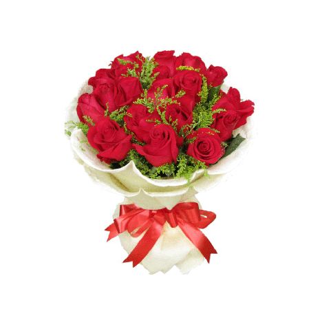Send 24 Red Roses with Solidago Canadensis to Dhaka in Bangladesh