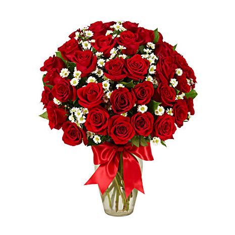 Send 3 Dozen Red Roses in FREE Vase to Dhaka in Bangladesh