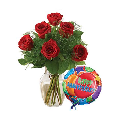 Send Premium Half Dozen Red Roses Anniversary to Dhaka in Bangladesh