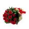 Send 12 Red Roses bouquet with green lovers to Dhaka in Bangladesh