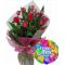 Send to Rose Bouquet with Mylar to Dhaka
