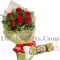 6 pieces red rose with ferrero chocolate to philippines