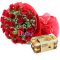 Send to 24 Red Roses in Bouquet with 16 Ferrero Rocher Chocolate to Dhaka