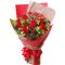 Send 12 Red Roses in a Red Ribbon Bouquet to Dhaka in Bangladesh