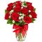 Luxury 12 Red Roses Vase