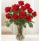 Send Classic 12 Red Rose in FREE Vase to Dhaka in Bangladesh