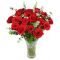 Send 24 Red Roses with Green leaves Fillers to Dhaka in Bangladesh