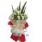 Send 12 White Roses Bouquet with Ferrero Chocolate to Dhaka in Bangladesh
